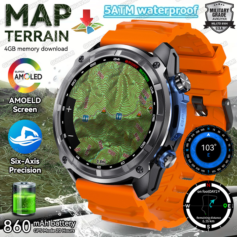 Table Tennis World - 2025 Nieuwe terreinkaart GPS Smart Watch
