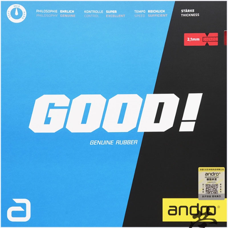 Table Tennis Player - Andro GOOD Tafeltennisrubber Niet-kleverig Hoge Elastiek