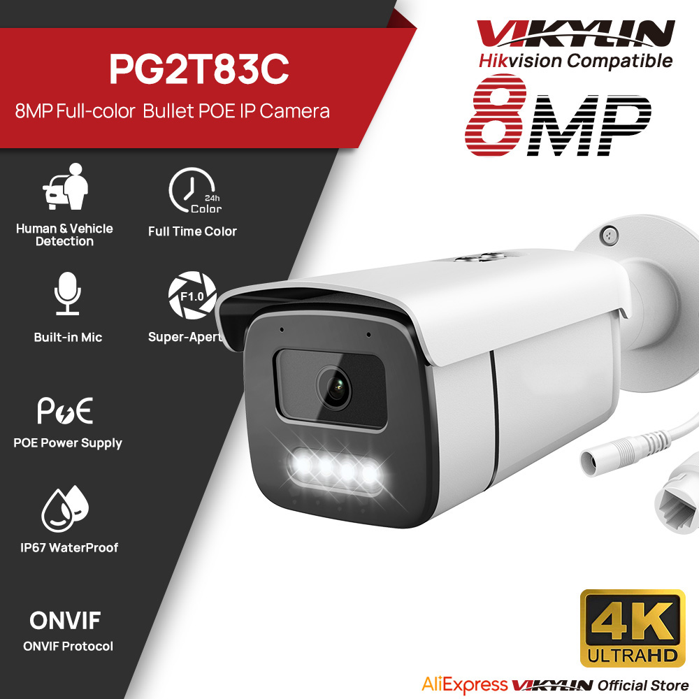 Table Tennis World - Vikylin 8MP Full Color Nachtzicht Bullet