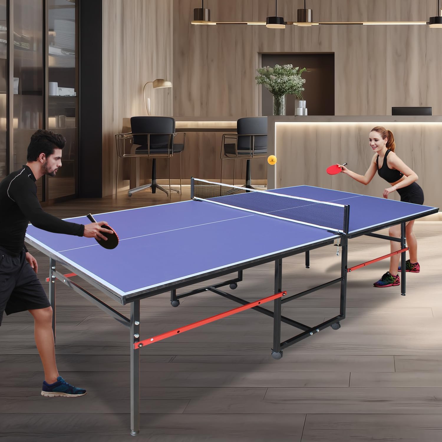 8 ft draagbare pingpongtafel,  - Table Tennis Player recensie en prijs