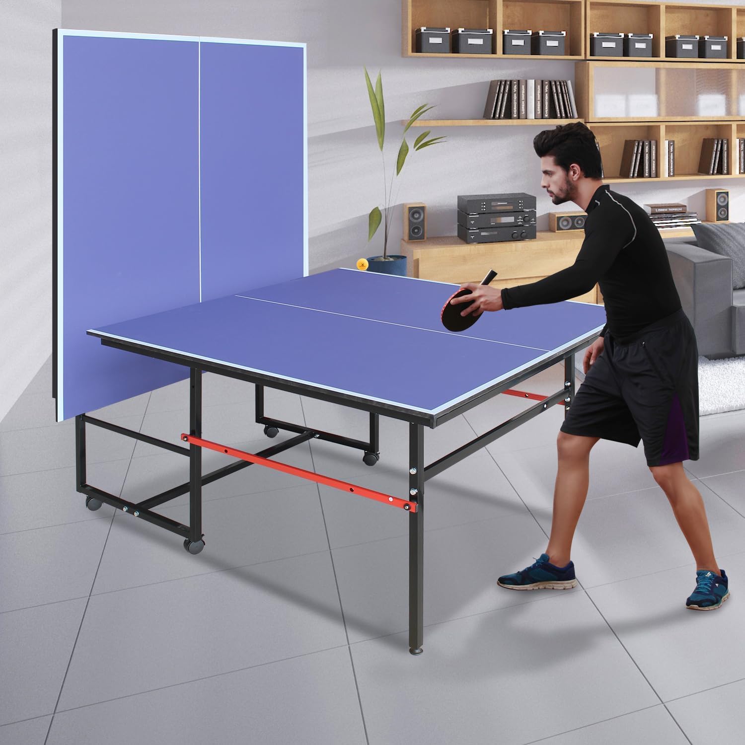 8 ft draagbare pingpongtafel,  - Table Tennis Player recensie en prijs